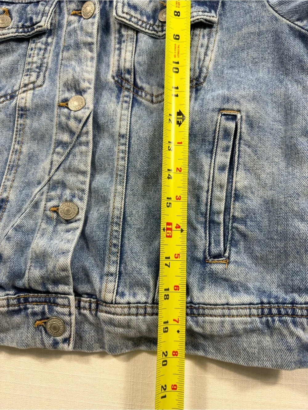 Free People Rumors Denim Jacket Small Blue Oversized Boho - Picture 6 of 11